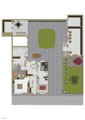 Erdgeschoss und Außenbereich