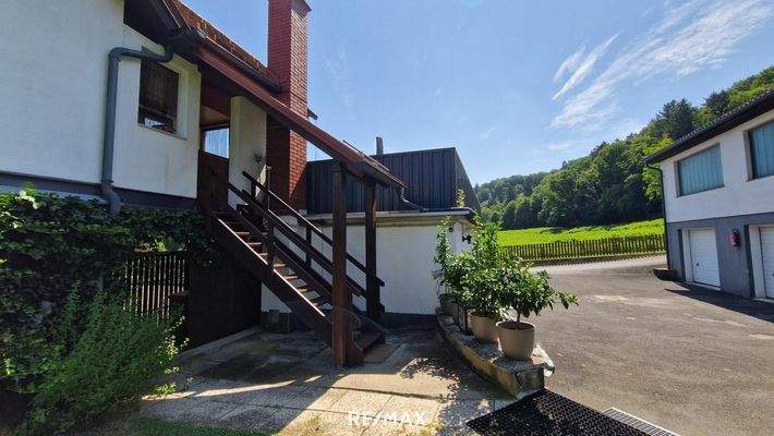 Eingang Obergeschoss und Hof