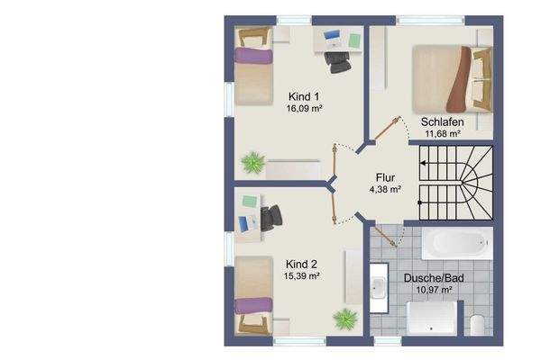 Grundriss Obergeschoß