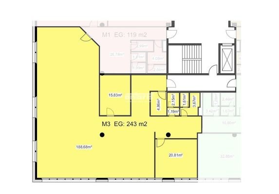 EG mit 243 m²