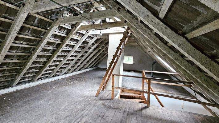 Dachboden: große Ausbaureserve