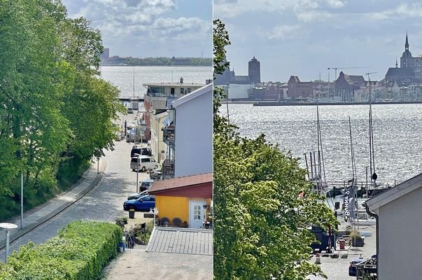 Blick zum Hafen Altefähr