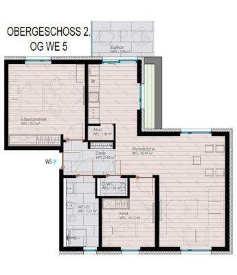 Grundriss WE 5 2. OG rechts