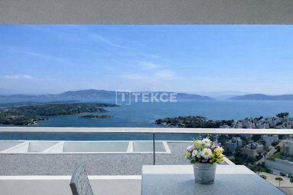 Sea-View Duplex Apartment with Balcony in Horizon Sky Resort in Muğla