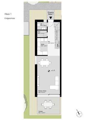 Grundrissplan Erdgeschoss