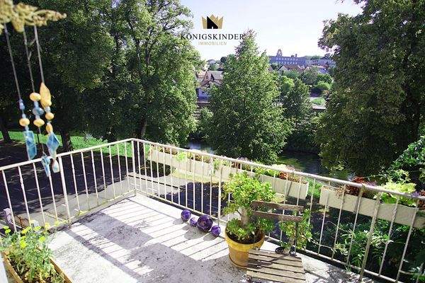 Balkon mit Blick auf dei Brigach