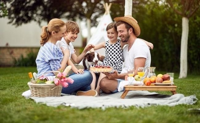 Haus-Familie-Garten