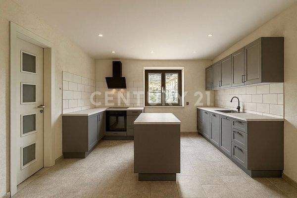 Moderne Küchenentwurfsplanung mit großzügigem Raumgefühl