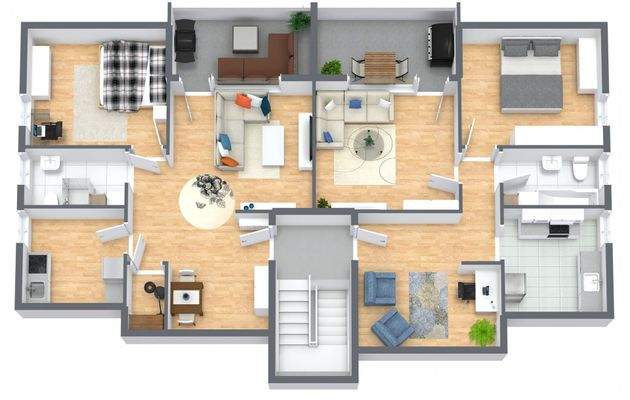 Grundriss-Skizze Dachgeschoss