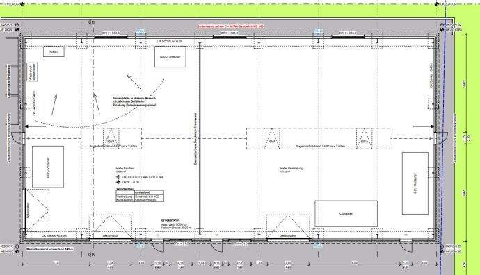 Halle Grundriss Plan