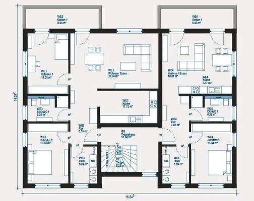 allkauf Grundriss-Apartment  Walmdach OG