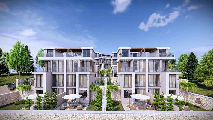 House with Pool in a Sea-View Complex in Antalya Kalkan