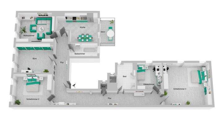 Grundriss - ca. 175 qm Wfl.