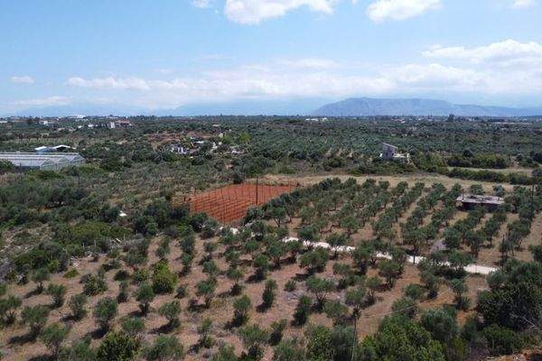 Kreta, Mouzouras: Flaches Grundstück mit Panoramablick zu verkaufen