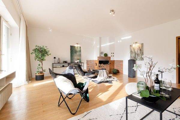 Gartenebene: helles Wohnzimmer 