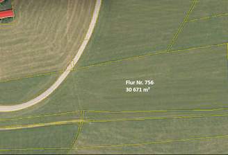 Landwirtschaftliche Grünfläche insgesamt ca. 4,4 Hektar