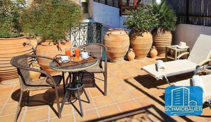 Kreta, Sivas: Traditionelles Steinhaus mit Swimmingpool