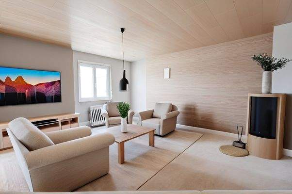 Wohnzimmer - virtuell möbliert