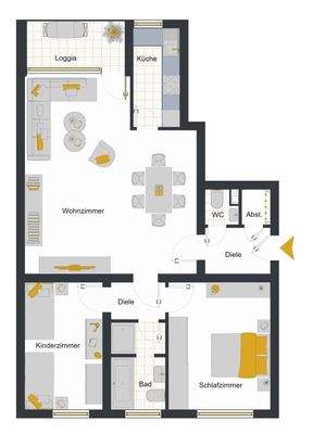 Familienfreundlicher Grundriss!