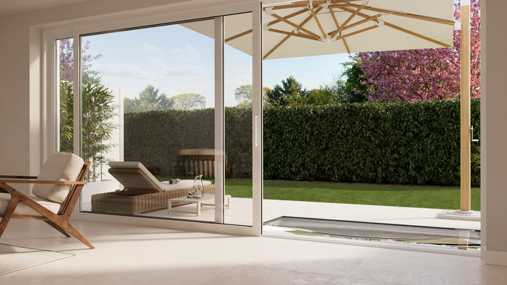 Visualisierung Terrasse - Blick von innen