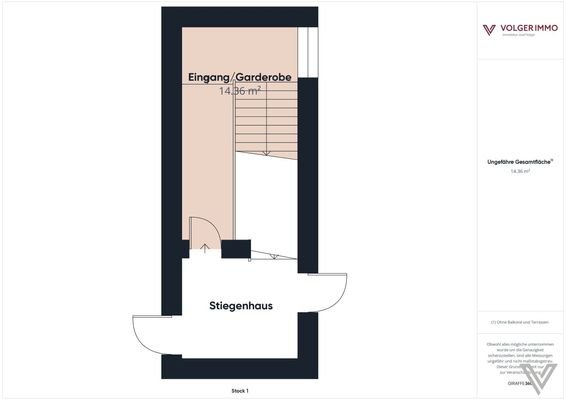 1 Obergeschoss Eingangsbereich/Garderobe