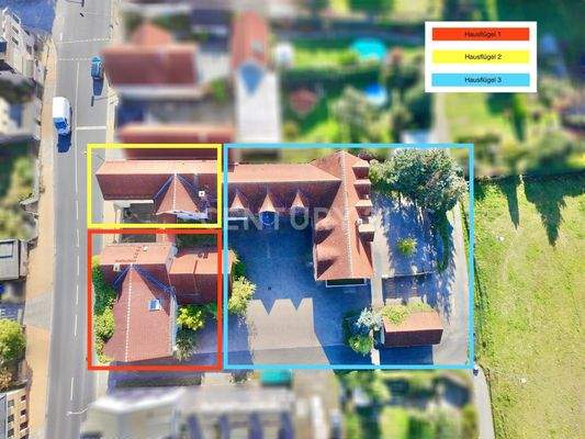 Aufteilung der Hausflügel