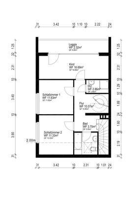 Grundriss Obergeschoss