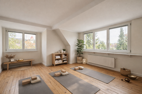 DG weiteres Gästezimmer – KI-Visualisierung als Yogazimmer