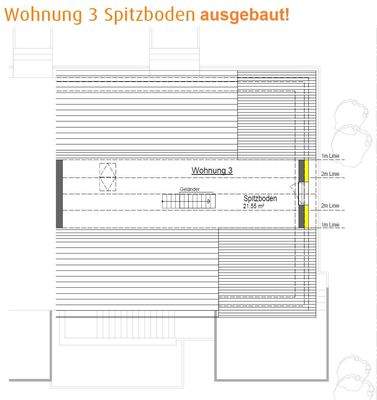 Grundriss - Wohnung 3 - Haus 4 -  Spritzboden