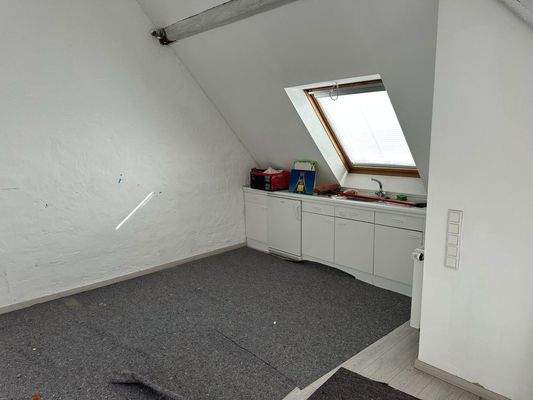 Küchenbereich Spitzboden