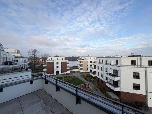 Blick vom Balkon, bis zur Dahme