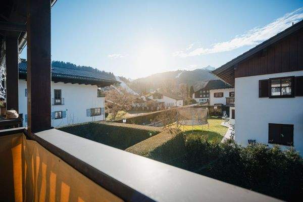 Balkon mit Blick auf die Alpspitze...