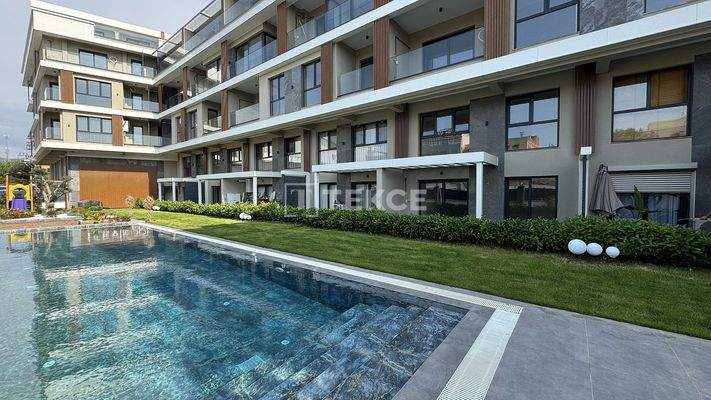 Wide Apartments in a Complex with Pool in Bornova