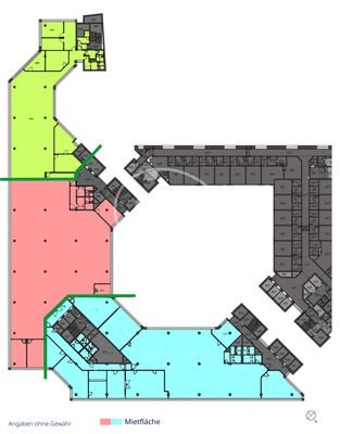 Grundriss Mietfläche im 4. Obergeschoss