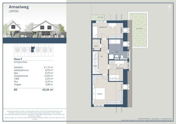 Grundriss Haus F Dachgeschoss
