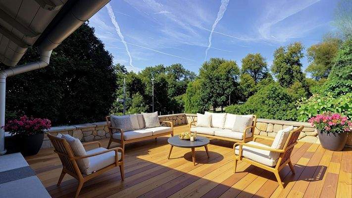 Visual–Terrasse am Eingang 6+1