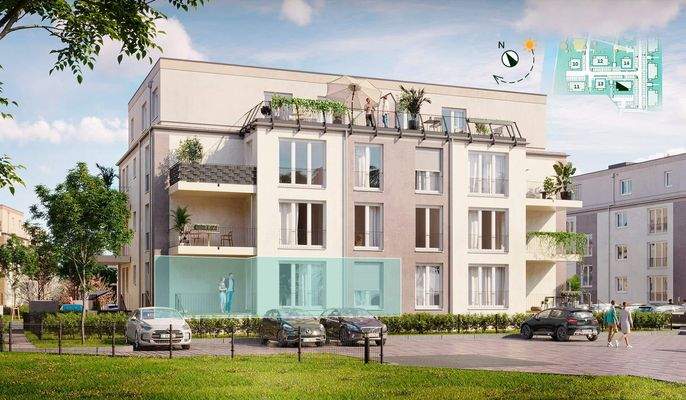 Ihre Wohnung markiert in der Außenansicht