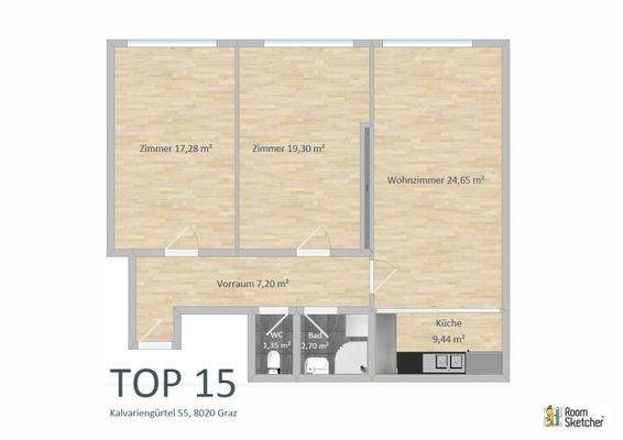 Grundriss_Top15 - Kalvariengürtel