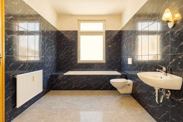 Badezimmer leergeräumt