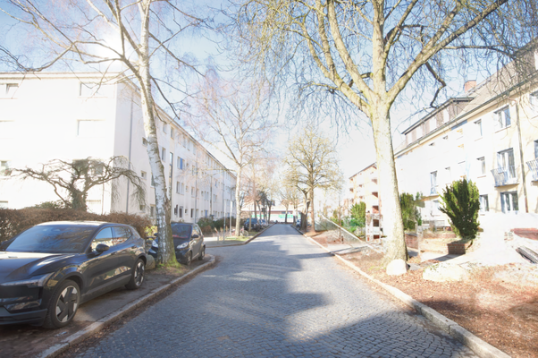 Ruhige Wohnstraße in Richtung Norden