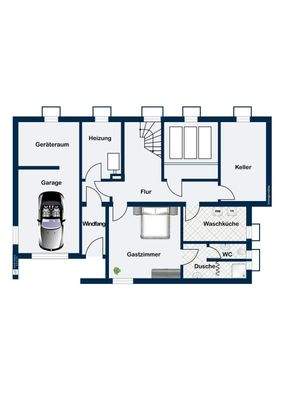 Untergeschoss Grundriss weicht von tatsächlicher Nutzung ab