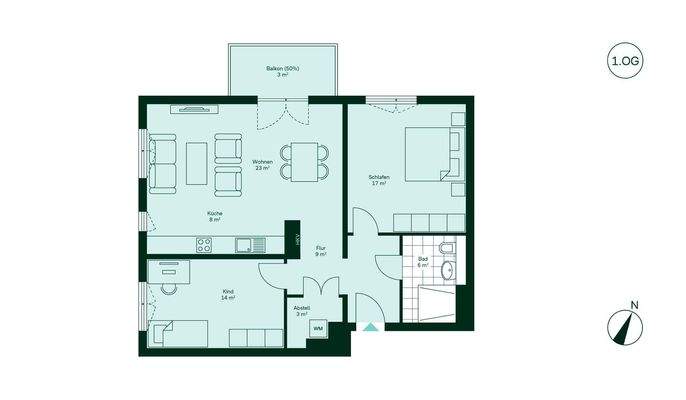 Barrierefreier und komfortabler Grundriss