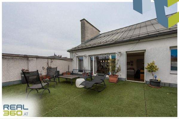 Loungebereich auf der Dachterrasse