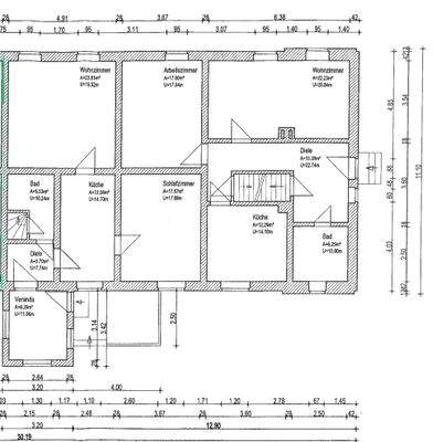 Grundriss EG zwei Whg.