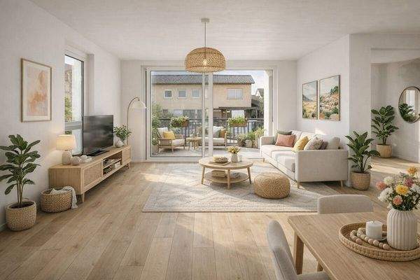 Wohnung 3 Wohnzimmer Einrichtungsbeispiel