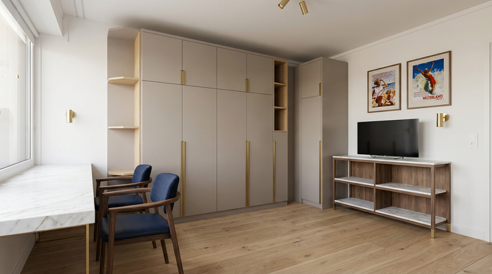 Wohn- und Schlafbereich (KI Modernisiert)