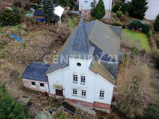 Drohnenansicht Kirche