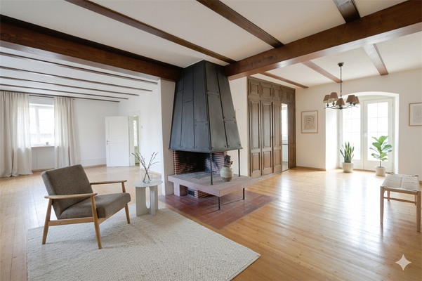 Wohnzimmer EG (Haus 2) - virtually staged