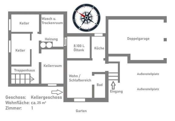 Grundriss Kellergeschoss bearbeitet