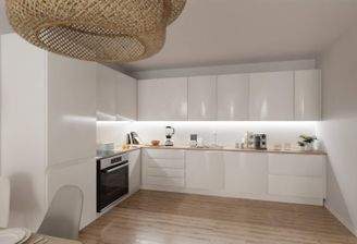 Die offene Wohnküche lädt zum gemeinsamen Kochen ein